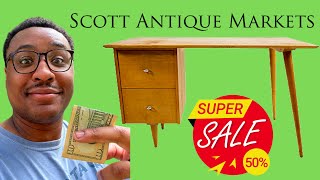 Exploring the LARGEST Indoor Antique Market on a  BUDGET Scott Antique Market [upl. by Darwen]