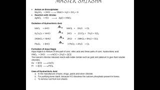 Study of Compounds – Hydrogen Chloride ICSE Class 10 Chemistry Notes One Shot Quick Revision Notes [upl. by Asiat]