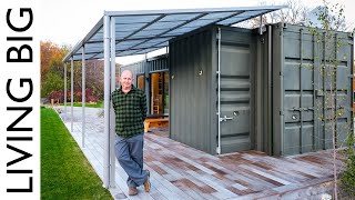 Modern Minimalist SHIPPING CONTAINER HOME With BumpOuts [upl. by Ping914]