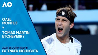 Gael Monfils v Tomas Martin Etcheverry Extended Highlights  Australian Open 2024 Second Round [upl. by Natsreik]