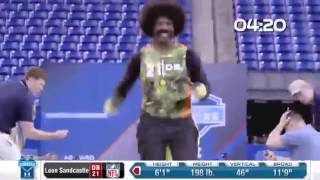 Leon Sandcastle runs the 40yard dash Deion Sanders [upl. by Greenwood]