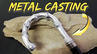 COPIA DE EMPUÑADURA DE BASTÓN HECHA EN ALUMINIO CON FUNDICIÓN EN ARENA DE PLAYAMETAL CASTINGASMR [upl. by Bernardina]