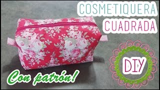 Cosmetiquera cuadrada con patrón DIY [upl. by Enirehtahc285]