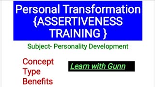 Assertiveness training concepttypebenefits of assertivenessin hindi personality development [upl. by Jeunesse]