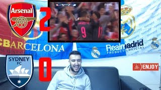 REACTION Alexandre Lacazette scores in his debut for Arsenal beating Sydney FC 20 [upl. by Faus]