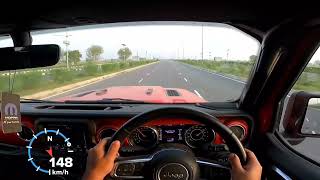 2022 Jeep Wrangler Rubicon 0160 kmh Acceleration [upl. by Maible]