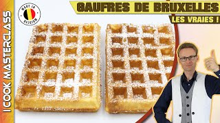 ✅ LES VÉRITABLES GAUFRES DE BRUXELLES 🇧🇪 La meilleure recette de ces gaufres belges bruxelloises [upl. by Tray8]