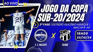 MACAPÁ X CEARÁ  COPA DO BRASIL SUB20  301024 [upl. by Booma381]