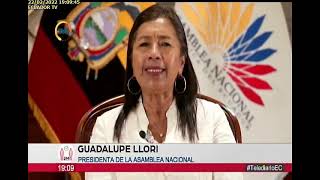 22022022 LLORI DENUNCIA INTENCIONES DE DESESTABILIZAR LA DEMOCRACIA ECUADOR TV [upl. by Evaleen]