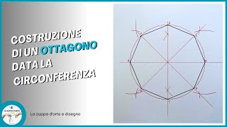 COSTRUZIONE DI UN OTTAGONO DATA LA CIRCONFERENZA [upl. by Thilda]