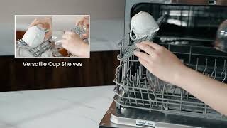 COMFEE’ 8 Washing Programs Portable Countertop Dishwasher [upl. by Ainad]