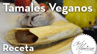 Receta Tamales Veganos Dulces con Crema de Vainilla [upl. by Ayikur]