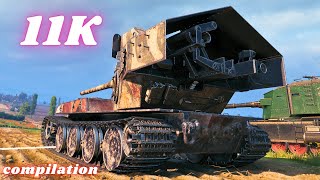 Waffenträger auf E 100 11K Damage amp Wt auf E 100 compilation World of Tanks Replays [upl. by Itra]