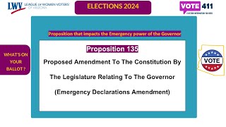 2024 Whats on Your ballot Proposition 135 [upl. by Kumagai]