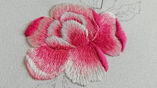 Long and short stitches  How to embroider a flower  beginners tutorials [upl. by Sherye611]