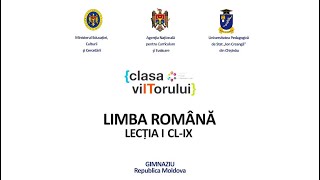 Limba și literatura română Clasa 9 Lecția 1 [upl. by Brnaby]