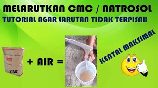 CARA MELARUTKAN CMC  NATROSOL AGAR TIDAK TERPISAH DARI AIR [upl. by Meyer]