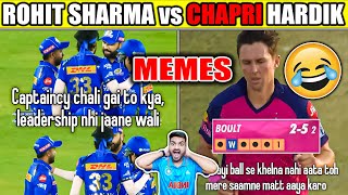 ROHIT vs HARDIK 😂 MI vs GT amp RR vs LSG MEMES IPL 2024 🔥 [upl. by Enyrb]