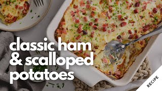 Classic Ham and Scalloped Potatoes  Ontario Pork Recipes [upl. by Atinuaj89]