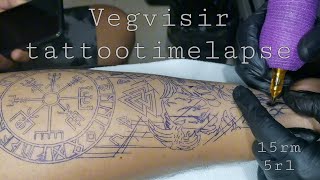 vegvisir tattoo timelapse [upl. by Bessy178]