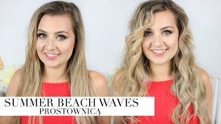 JAK KRĘCIĆ WŁOSY PROSTOWNICĄ SUMMER BEACH WAVES  TRWAŁA FRYZURA lamakeupebella [upl. by Anatnas]