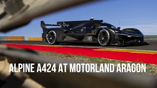 Alpine A424  testing at the Motorland circuit in Aragon [upl. by Enineg]