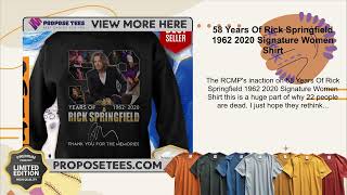 58 Years Of Rick Springfield 1962 2020 Signature Women Shirt [upl. by Alaekim]