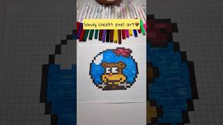 🤎sandy cheeks pixel art idea✨shortvideo shrots pixelcraft craftpixelart drawing pixelart [upl. by Cirillo]