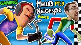 HELLO NEIGHBOR vs ME BASEMENT RACE CHALLENGE IRL GAMING Alpha 3 SECRETS REVEALED FGTEEV Part 9 [upl. by Valentin]