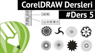 Corel Draw ile Grafik Tasarım  İleri Geometrik Şekillerin Çizimi Ders5 [upl. by Antipas]