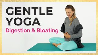 10 Min Gentle Yoga for Digestion  YOGA TO EASE BLOATING [upl. by Tnilc]