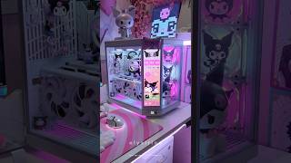 Kuromi themed PC 💜 pt2  kuromi hyte sanrio pcsetup pcgaming [upl. by Hanan]