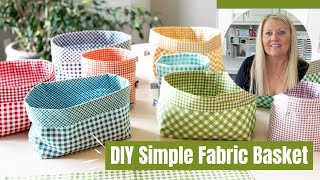 DIY Simple Fabric Basket [upl. by Dyun437]