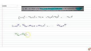 What is the sum of the binomial coefficients in the expansion of 1  x50 [upl. by Rather]