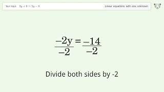 Solve 3y65y8 Linear Equation Video Solution  Tiger Algebra [upl. by Nifled]