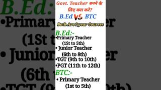 Govt techar kese bne❓ bedbtc teachingpoint learning leharclasses ptet bstc bstconlineclasses [upl. by Pruchno]