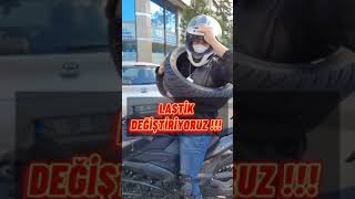 MOTOSİKLET LASTİK DEĞİŞİMİ YAPTIK  Kış İçin Lastik [upl. by Eryt266]