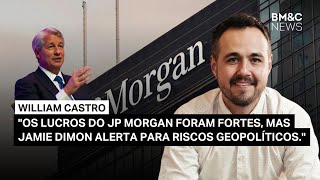 JP Morgan Lucros e Riscos  BMampC NEWS ao vivo [upl. by Adnilemreh]