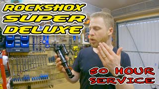 RockShox Super Deluxe 50 Hour Service  DIY MTB Maintenance [upl. by Sokil]