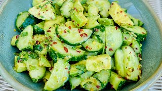 Cucumber Avocado Salad  Easy 5 min Salad [upl. by Sollie]