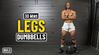 30 Mins Dumbbell Workout For Stronger Legs  Build Muscle 24 [upl. by Veda]