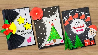 🎅🏼3 Hermosas tarjeta para navidad 🎅🏼Tarjeta hecha a mano Christmas Card 🌟 [upl. by Chapnick]