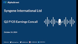 Syngene International Ltd Q2 FY202425 Earnings Conference Call [upl. by Kit513]