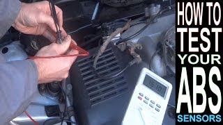 ABS Light ON HOW TO TEST ABS SENSOR with Multimeter Car Repairs Brakes AntiLock Braking System [upl. by Nanor569]