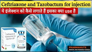 Ceftriaxone and tazobactam for injection  ceftriaxone tazobactam injection in Hindi  Antibiotics [upl. by Alwyn925]