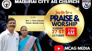 27102024  SUNDAY WORSHIP  MADURAI CITY AG CHURCH [upl. by Ynatirb]