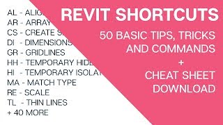 Revit Shortcuts 50 Basic Tools and Commands [upl. by Chapnick]