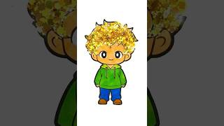 DIY glitter Gold hair kid coloring ideas for kids kids kidsart glitter [upl. by Fai]