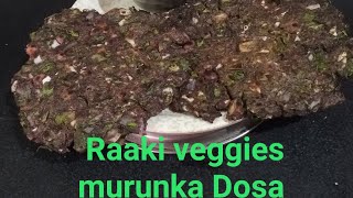 ஆரோக்கியமான வெஜ் ராகி தோசை Raagi Veggies Murunka Dosa [upl. by Nasus416]