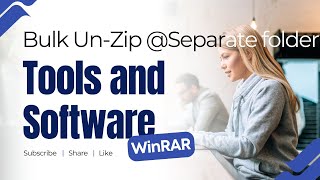 Using WinRAR App BULK ZIPs Unzipped each in its own folder [upl. by Tra]